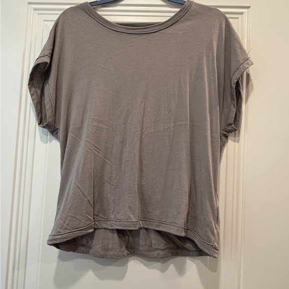 Mono B Tops - Mono B Taupe Short Sleeve Women's Tee
